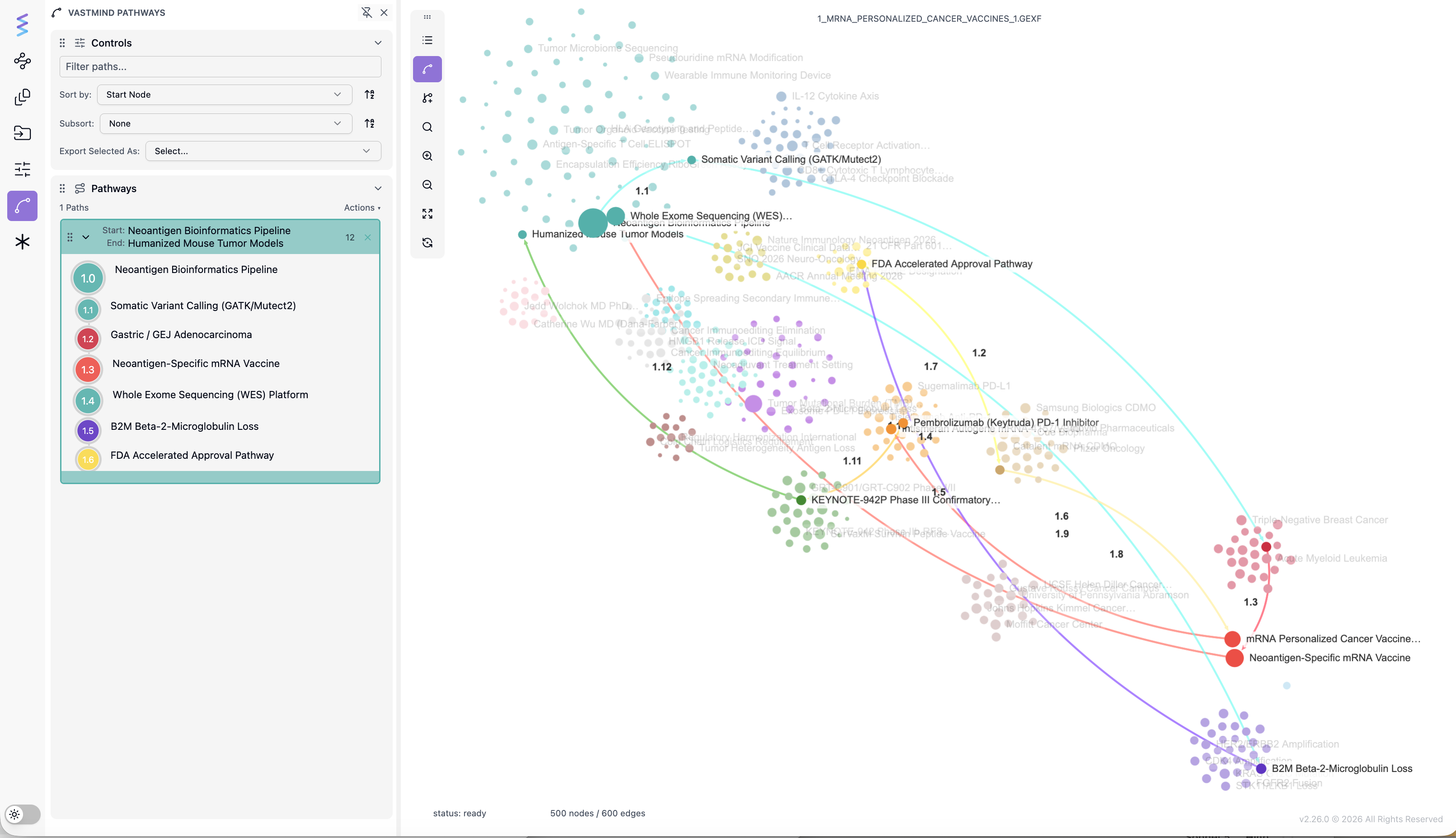 VastMind app path and node detail screenshot